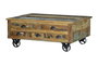 GINER Y COLOMER Table basse en bois recyclé multicolore avec 5 tiroirs